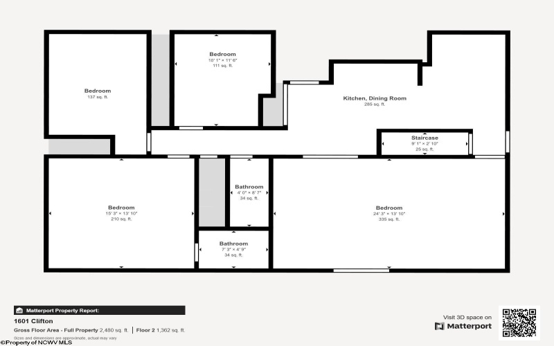 1601 Clifton Drive, Fairmont, West Virginia 26554, 3 Bedrooms Bedrooms, 8 Rooms Rooms,2 BathroomsBathrooms,Single Family Detached,For Sale,Clifton,10159534