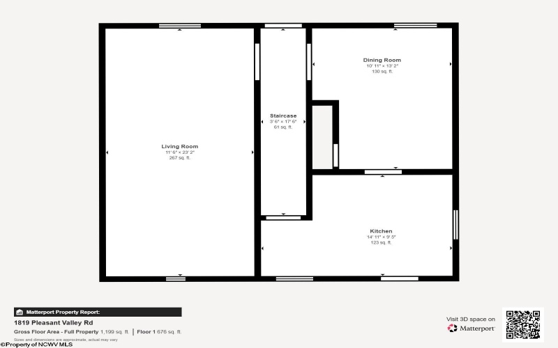 1819 Pleasant Valley Road, Fairmont, West Virginia 26554, 2 Bedrooms Bedrooms, 5 Rooms Rooms,1 BathroomBathrooms,Single Family Detached,For Sale,Pleasant Valley,10162890