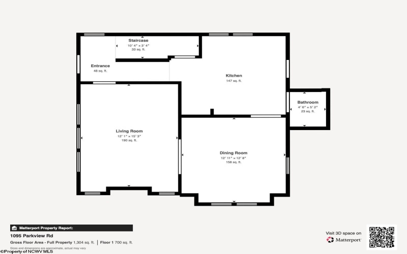 1095 PARKVIEW Road, Grafton, West Virginia 26354, 2 Bedrooms Bedrooms, 8 Rooms Rooms,1 BathroomBathrooms,Single Family Detached,For Sale,PARKVIEW,0,10165691