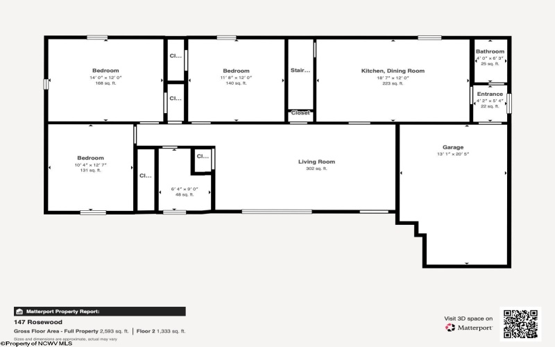 147 ROSEWOOD Avenue, Fairmont, West Virginia 26554, 3 Bedrooms Bedrooms, 7 Rooms Rooms,1 BathroomBathrooms,Single Family Detached,For Sale,ROSEWOOD,0,10165681