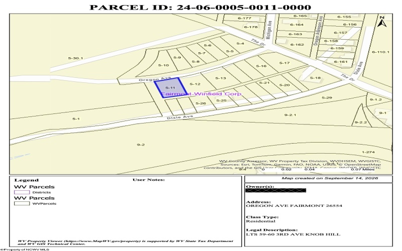 Lot 2 Oregon Avenue, Fairmont, West Virginia 26554, 0 , 0 ,0,Lots/land,For Sale,Oregon,0,10166954
