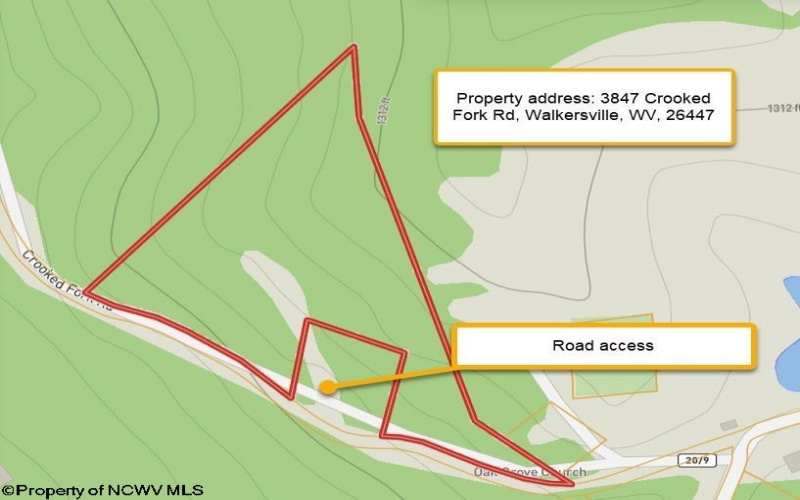 3847 Crooked Fork Road, Walkersville, West Virginia 26447, 0 , 0 ,0,Lots/land,For Sale,Crooked Fork,0,10167362