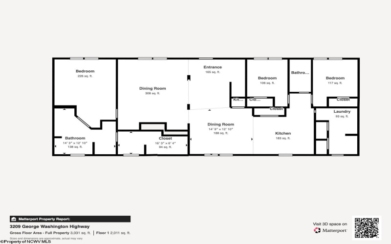 3209 GEORGE WASHINGTON Highway, Grafton, West Virginia 26354, 3 Bedroom Bedrooms, 10 Room Rooms,2 BathroomBathrooms,Single Family Detached,For Sale,GEORGE WASHINGTON,0,10167394