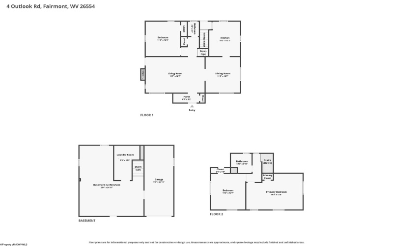 4 Outlook Road, Fairmont, West Virginia 26554, 3 Bedroom Bedrooms, 8 Room Rooms,1 BathroomBathrooms,Single Family Detached,For Sale,Outlook,0,10167448